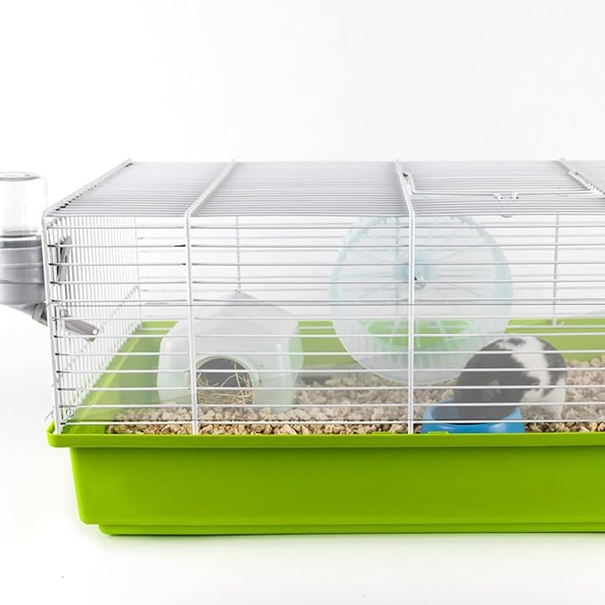 20 Pcs Pet Cage Liner 15.7'' x 6'', Cage Urine Guard Side Lining Clear Sheet with 100 Pcs Stainless Steel Zip Ties, Anti-Urine Side Lining Sheet for Rabbit Guinea Pig Hamster Ferret Chinchilla