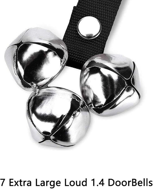Dog Doorbells for Potty Training/Door Knob/Go Outside, Premium Quality Dog Bells, 7 Extra Large Loud 1.4 DoorBells, Adjustable Door Bell, Training Your Puppy The Easy Way