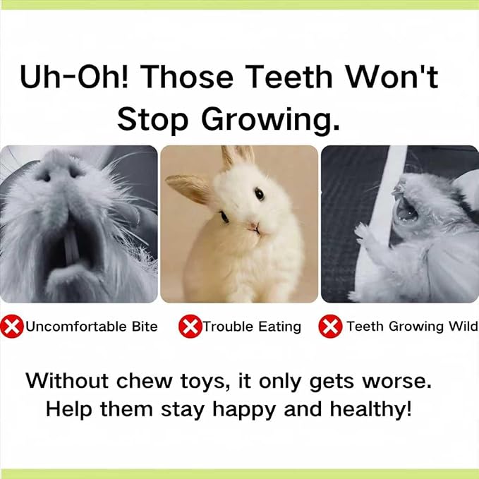 15pcs Rabbits Chew Toy,Natural Seagrass Sweet Bamboo Chew Stick for Small Animals,Bunny Cage Chew Enrichment Toys and Treats for Guinea Pigs Chinchillas Hamsters Rats