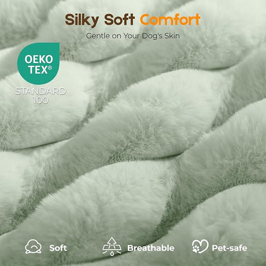 Orthopedic Dog Bed for Extra Large Dog, Waterproof Pet Bed for Crate,Non-Slip Bottom and Egg-Crate Foam with Removable Washable Cover Crate Bed,Green,41"x27"x4"