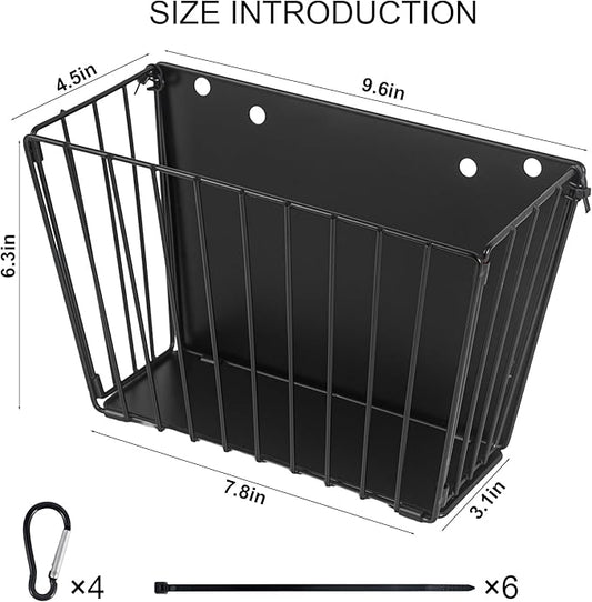 Rabbit Hay Feeder, with Heavy-Duty Metal Frame, Hay Holder for Rabbits - for Rabbits, Bunny, Guinea Pigs, Chinchillas, 9.6x4.5x6.3 inch