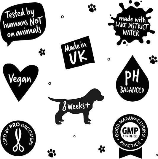 BUGALUGS Baby Fresh Dog Shampoo Dog Grooming Shampoo for Smelly Dogs with Baby Powder Scent (33.8 FL Oz, 1 Pack)