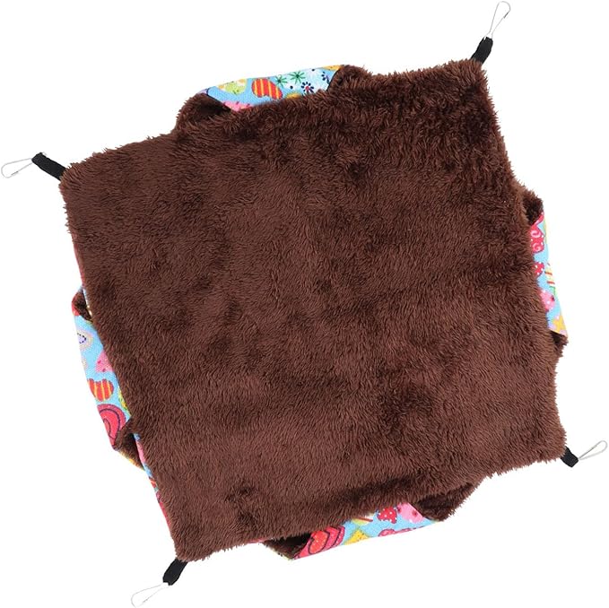 GLOGLOW Pet Hamster Hammock, Soft Velvet Cotton Sleeping for Hamsters and Small Pets, Warm Double Layers Hammock for Guinea Pigs and Ferrets (34 * 34) (*)