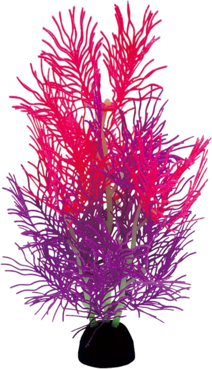 Aquarium Decorations Glowing Silicone Ornament for Tank Landscape Decor - Betta Fish Tank (Purple)
