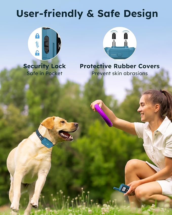 Dog Shock Collar 2 Dogs - 4200FT Dog Training Collars with Remote, IPX8 Waterproof E-Collar for Dogs Training Rechargeable e-Collars for Large Medium Small Dogs (10-120lbs)