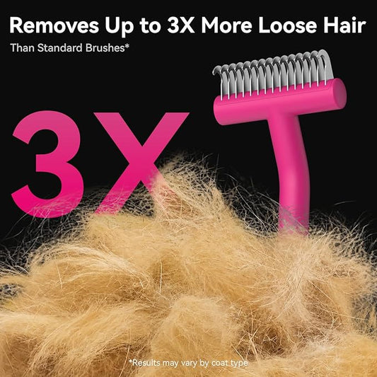 aumuca Undercoat Rake for Dogs & Cats – Deshedder & Grooming Brush – Dog Brush & Cat Brush for Long or Short Hair – Dematting Comb for Matted Fur, Kitten, Puppy, Rabbit, Horse