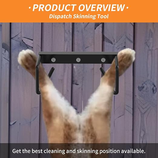 Meat Rabbit Dispatch Skinning Tool – Heavy Metal Rabbit Squirrel Small Game Skinning Gutting Tool for Humane Processing of Rabbits, Squirrels, and Other Small Animals