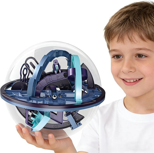 3D Ball Maze,Interactive Maze Sphere Game with 158 Obstacles,Labyrinth Puzzle Ball Kids Education Toys,Magical Brain Teasers Boy Gifts