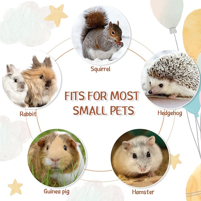 Jetec 2 Pieces Guinea Pig Bed Rabbit Bed Warm Small Animal Hamster Bunny Mats Winter Warm for Bunny Hamster Squirrel Hedgehog Chinchilla Small Animal Accessories(White, Light Brown,Paw Pattern)