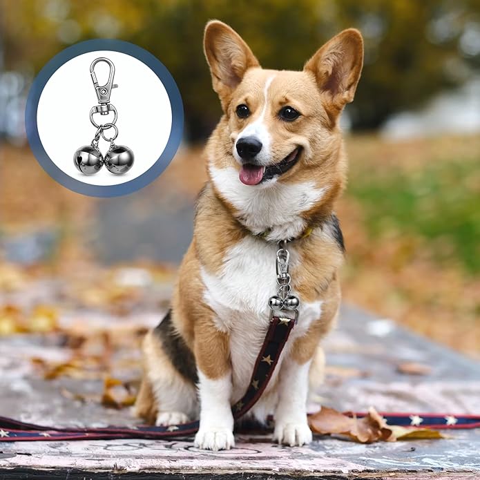 salbsever 2 Pcs Bells for Dog Collars Mini Dog Collar Bell Pet Pendant Accessories Training Collars Charm Dogs Training Bell Collar for Dogs and Cats