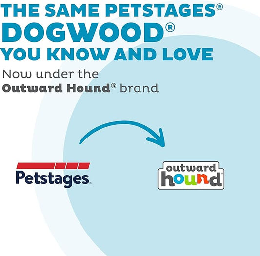 Outward Hound Dogwood Mushroom Durable Dog Chew Toy, Peanut Butter Scent, Medium