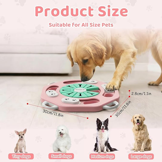 MateeyLife Dog Puzzle Toy, Interactive Dog Toys to Keep Them Busy, Enrichment Toys for Dogs, Treat Dispensing Dogs Toy with Slow Feeder for Smart Breeds, IQ Training & Brain Stimulation, 2 Levels