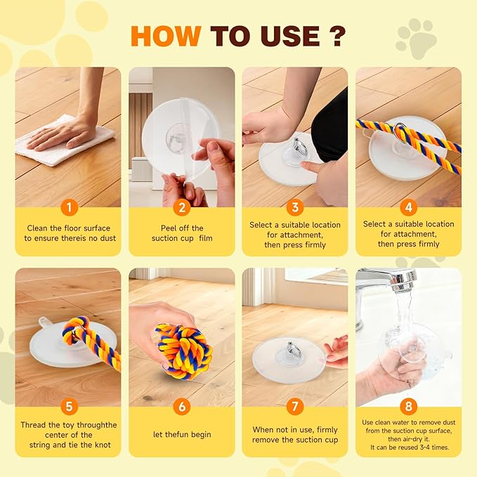 Interactive Dog Toys to Keep Them Busy, Tug of War, Dog Enrichment Toys for Aggressive Chewers, Puppy Teething Toys,Durable Rope & Chew Ball, Indoor Toys Small Dogs,Orange