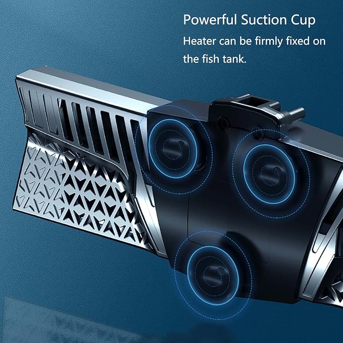 Carefree Fish Aquarium 300W 2IN1 PTC Ceramic Heater PID Control Digital Dual Independent Chip Control The Safest Most Accurate and Fastest Heater for Freshwater and Saltwater Tank (No Cooking Fish)