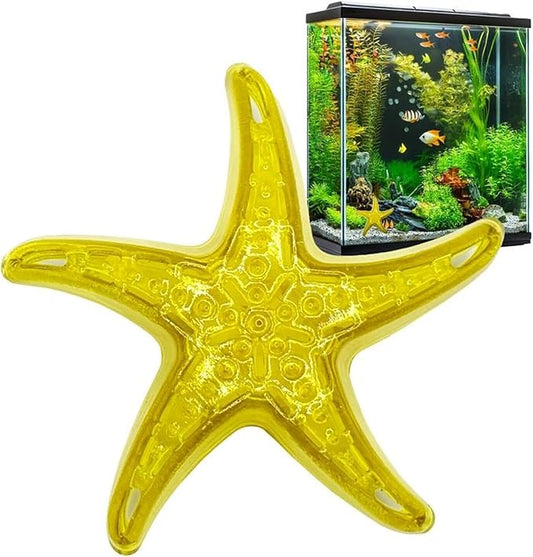 Sandy The Bio-Support Starfish - 1 Pack, Yellow- Promotes A Healthy Balanced Aquarium Ecosystem, Probiotic Growth, Tank Environment Control