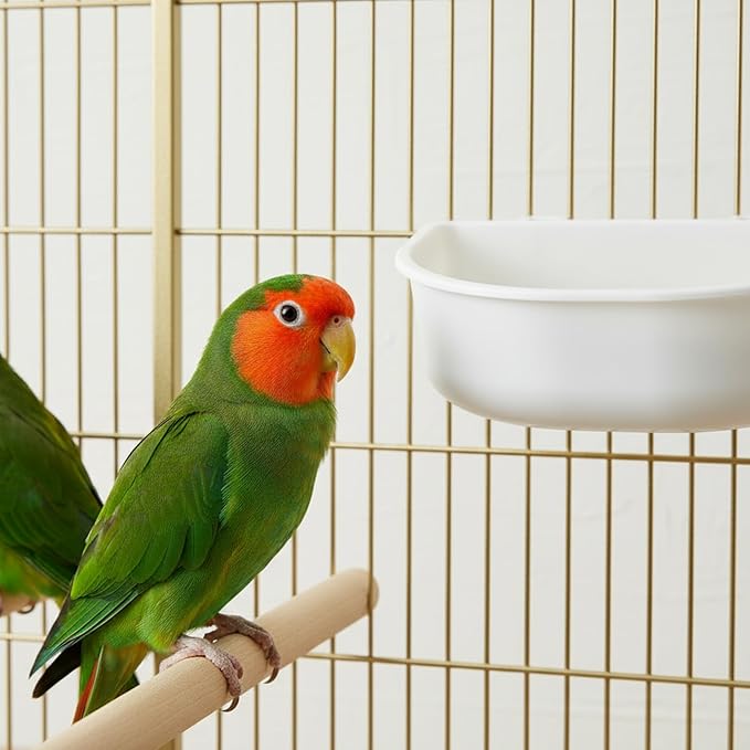 2 Pcs Rabbit Food Bowl, Guinea Pig Food Dish Bird Feeding Dish Crate Bowls for Bunny Hutch Hamster Puppy Dog Crate Guinea Pig Ferret Chinchilla