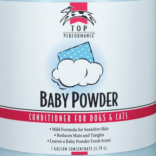 Top Performance Baby Powder Scent Pet Conditioner for Dogs and Cats, Safe for Puppies or Kittens Aged 6 Weeks and Older, 1 Gallon