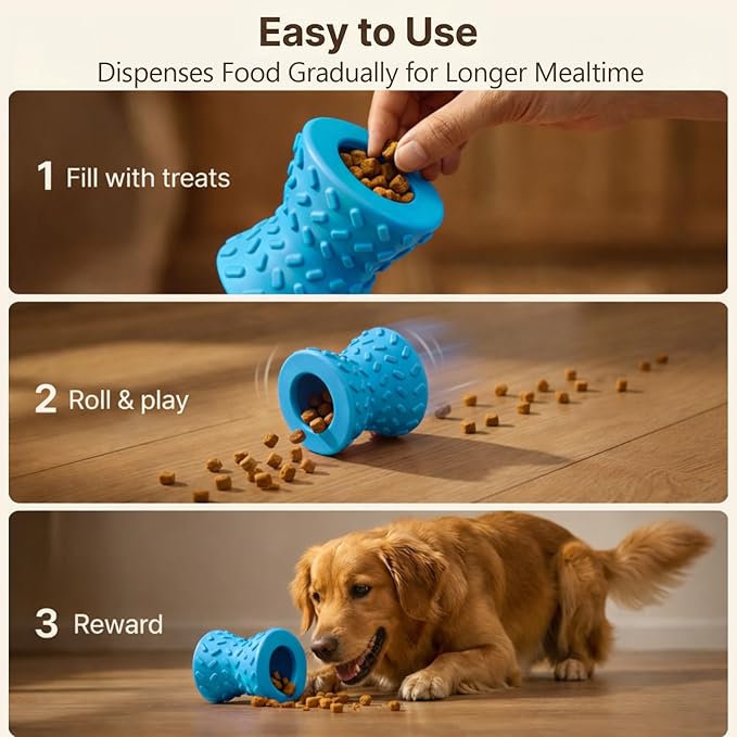Dog Puzzle Toy – Interactive Treat Dispensing Dog Toy to Keep Dogs Busy, Mental Stimulation & Boredom Relief Toy for Indoor Play, Small & Medium Dogs