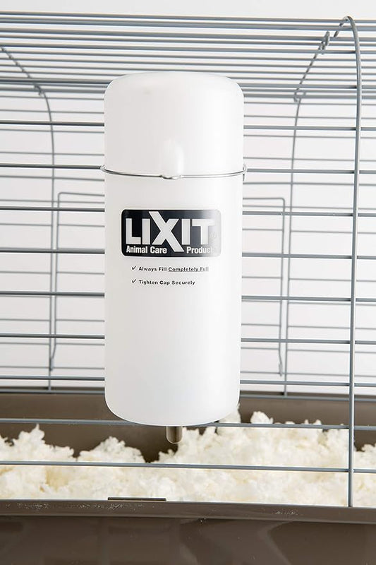 Lixit Wide Mouth BPA-Free Cage Water Bottles for Rabbits, Ferrets, Guinea Pigs, Rats, Chinchillas, Hamsters, Mice, Hedgehogs, Gerbils and Other Small Animals. (Translucent, 32 Ounce)