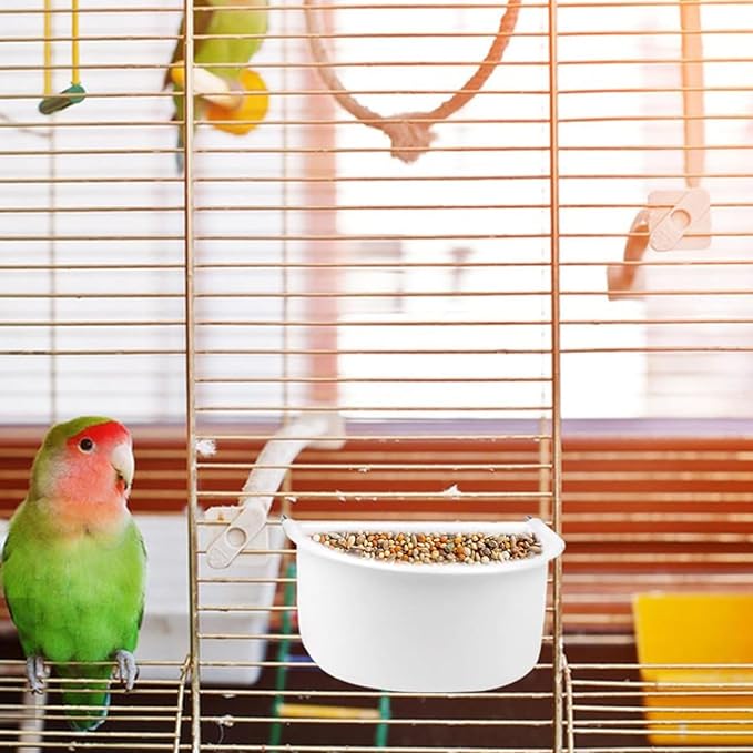 2 Pack Rabbit Food Bowl, Guinea Pig Food Dish Crate Bowls Bird Feeding Dish for Bunny Hutch Hamster Puppy Dog Crate Guinea Pig Ferret Chinchilla