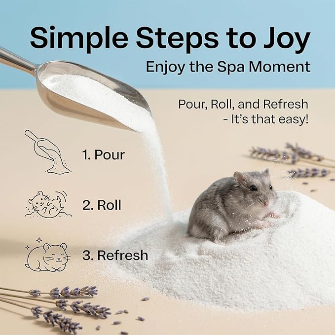 Sukh 14 OZ Hamster Sand Bath - Whit Fine Sand Hamster Bedding Reptile Silica Sand Gerbil Hideout for Hamster Squirrel Guinea Pig Rabbit Chinchillas Gerbil Syrian Mice Small Animals Small Pets