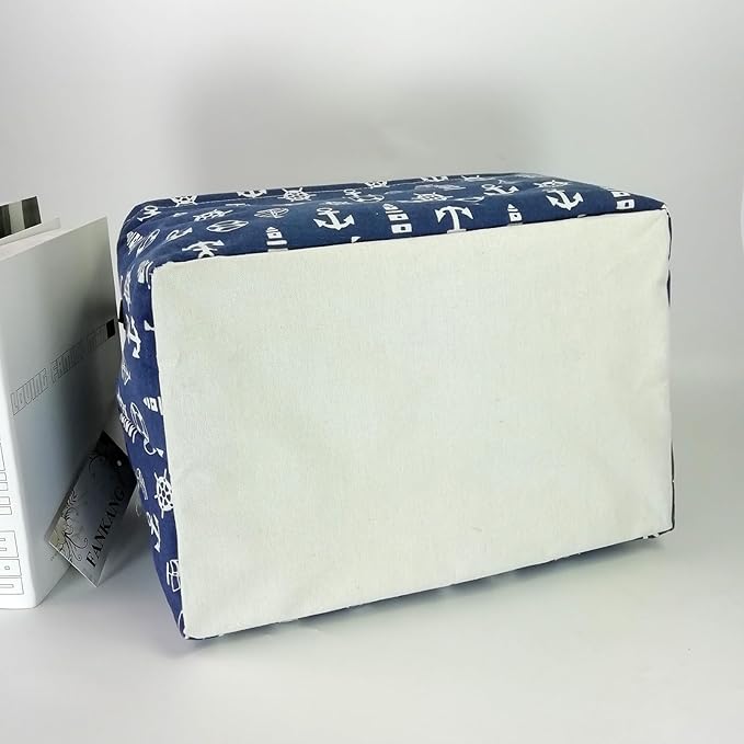 Storage Basket,Nursery Hamper Canvas Laundry Basket Foldable with Waterproof PE Coating Storage, Office, Bedroom, Clothes,Toys (Rec-Sailboat)