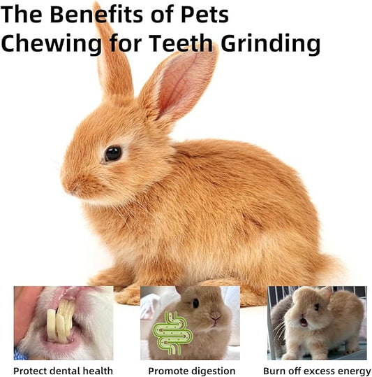 Rabbit Chew Toys, Treats for Guinea Pigs & Hamsters - Natural Chew Sticks & Balls Set for Small Animals, Dental Care Treats for Chinchillas, Bunny - 20+ Toys for Teeth Health (22 Pieces)