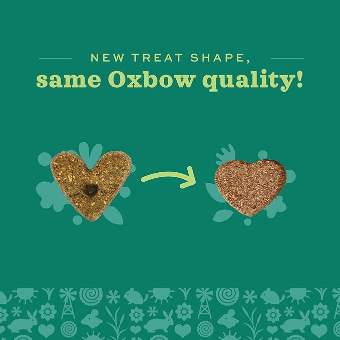 Oxbow Organic Barley Biscuits, Rabbit & Guinea Pig Treats, Organic Hamster & Bunny Treats with Barley, Apple & Carrot, Made in USA, Small Pet Supplies, 2.65 oz Bag