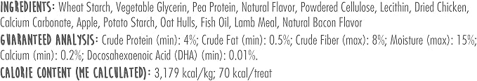 Nylabone Healthy Edibles Natural Puppy Chews Long Lasting Treats for Puppies, Lamb & Apple Dog Treats, X-Small/Petite (8 Count)