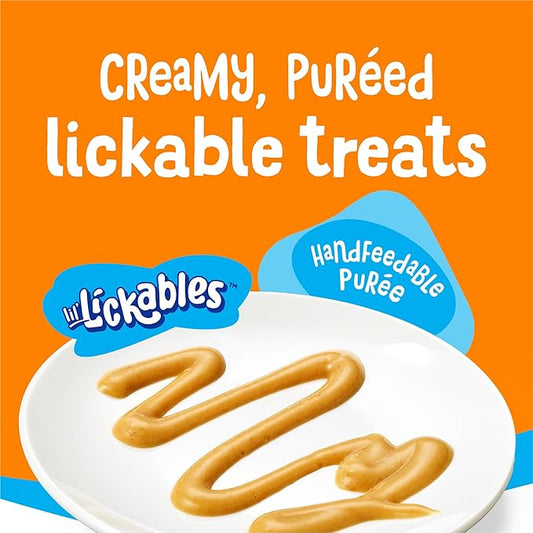 Purina Friskies Lil’ Lickables with Chicken, with Tuna or with Ocean Whitefish Variety Pack Lickable Cat Treats - 10 oz. (Pack of 20)