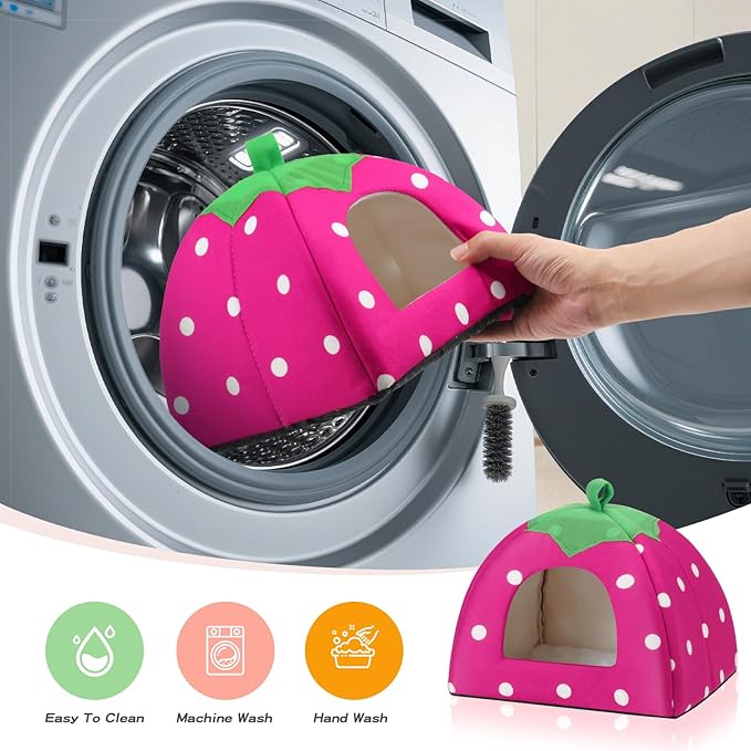 Guinea Pig Hideout Warm Fleece Small Animal Bed Washable Pet Cushion Winter Warm Sleeping Nest for Hamster Rabbit Chinchilla