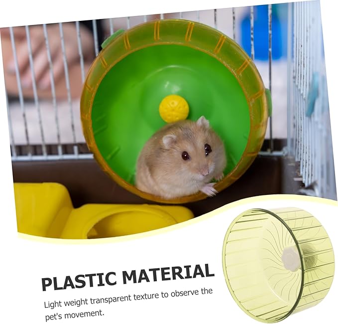 Abaodam Silent Hamster Running Wheel 12 Inch Dual Bearing Crystal Exercise Wheel for Hamsters Gerbils and Chinchillas for Quiet Play and Healthy Exercise