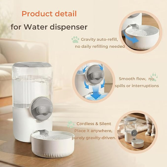 34oz Hanging Gravity Auto-Refill Water Bowl for Small Animal Cage | Visible Water Level, Keeps Floor Space Clear, Secure Cage-Mounted Placement, Detachable for Routine Cleaning