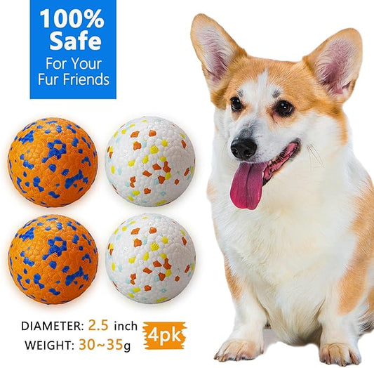 Dog Ball Toys Dog Tennis Ball for Aggressive Chewers Indestructible Bouncy Lightweight Water Toy Fetch Ball for Large Medium and Small Dog