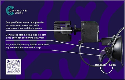 Coralife BioCube Aquarium Fish Tank Circulation Pump For Up To 32 Gallons, 250 GPH