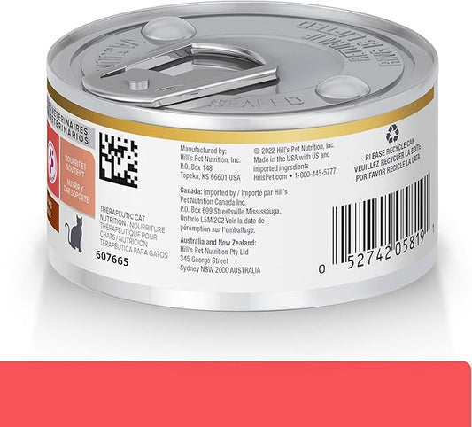 Hill's Prescription Diet ONC Care Wet Cat Food, Chicken & Vegetable Stew, Veterinary Diet, 2.9 oz. Cans, 24-Pack