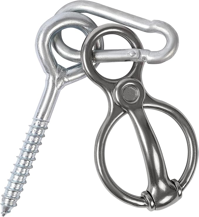 Martx Blocker tie Ring for Horses,Horse tack and Supplies Horse Accessories,Horse tie Ring Prevents Horses from Pulling Back Sturdy Stainless Stee