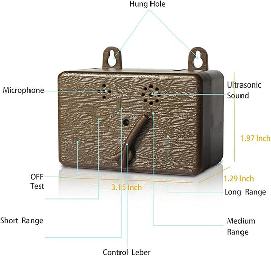 Dog Bark Deterrent Devices, Anti Barking Device for Dogs, 4 Training Modes 50 FT Range Barks No More Indoors Outdoors Behavior Correct, Bark Control Box for Dogs (Brown)