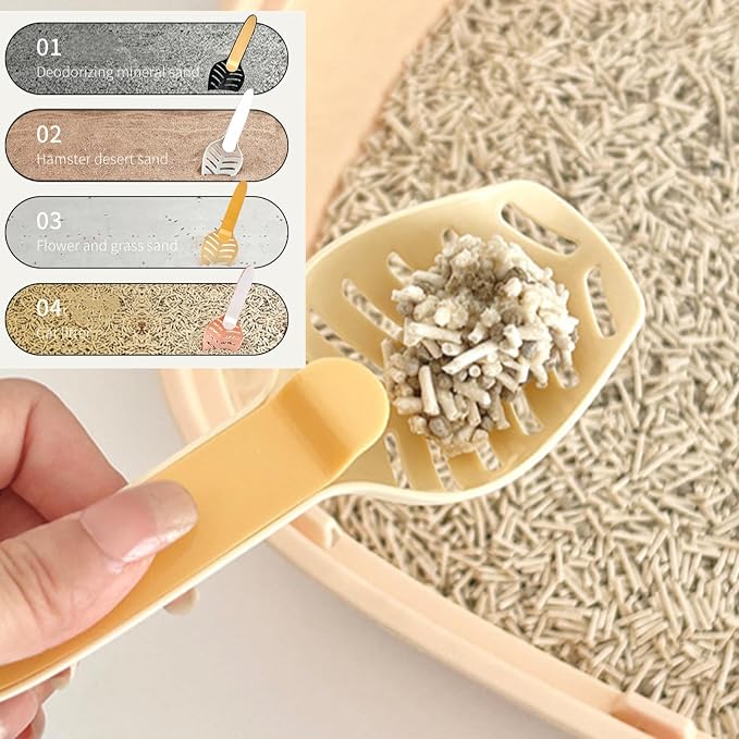 2 Pcs Hamster Poop Scooper & Sand Shovel – Sand Sifter for Bedding, Litter & Sandbox Cleaning – Pet Cleaning Tool for Small Animals