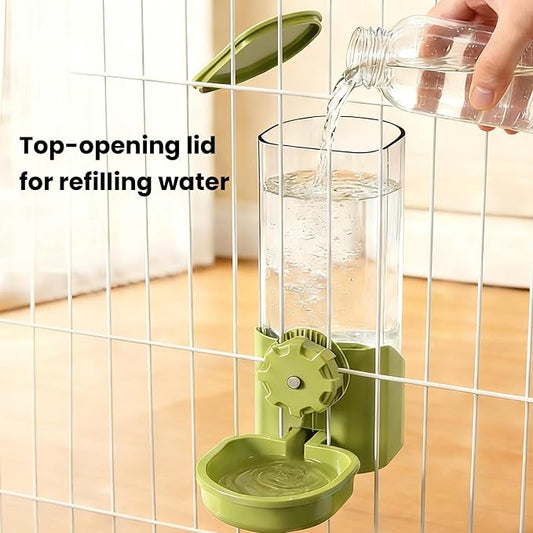 Rabbit Water Bottle for Cage Crate, 29oz No Drip Hanging Automatic Pet Water Dispenser for Small Animal Guinea Pig Bunny Chinchilla Ferret Hedgehog Puppy Cat (Green)
