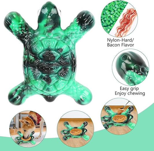 Letsmeet Heavy Duty Nylon Dog Bone Chew Toys - Real Bacon Flavor, Long-Lasting for Aggressive Chewers & Large Breeds