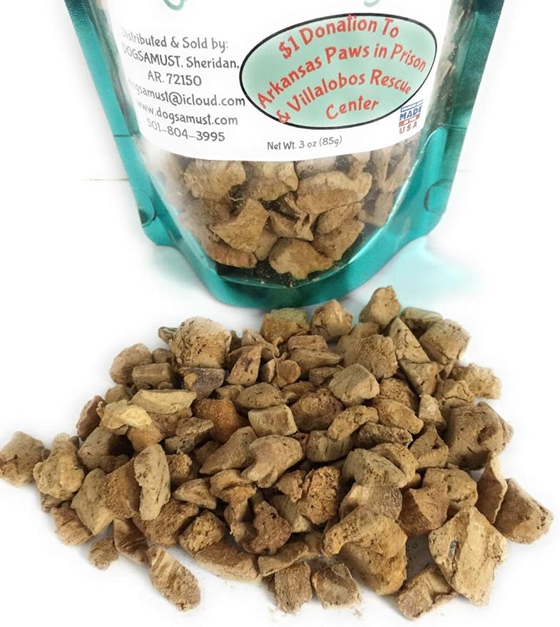 Home Freeze Dried Chicken Liver Treats 3oz. One Ingredient, Grain/Gluten Free, No Preservatives, Training Treats for All Breeds and Ages, Homemade Treats! Make Your Dog Smile!
