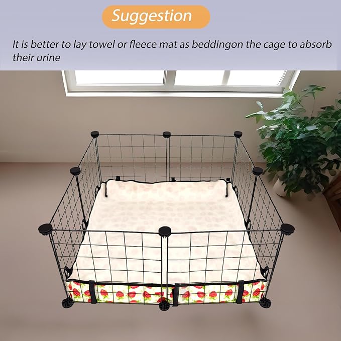 Guinea Pig Cage Liner,Washable Waterproof Oxford Cloth Cage Liners for Small Animals,Hamster Chinchilla Hedgehog Rabbit and Other Small Animals Not Include Cage (28x28 inches)
