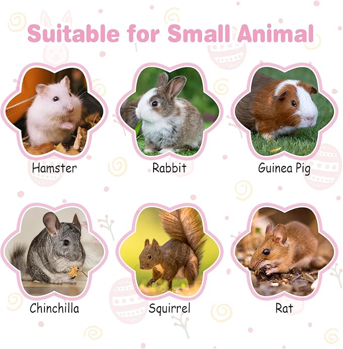 kathson 17 Pcs Natural Rabbit Chew Toys Guinea Pig Toys Small Animal Play Ball Bunny Activity Chinchilla Rolling Toy Gnawing Treats Grass Balls for Pet Rat Hamsters Gerbils Mice Cage Entertainment