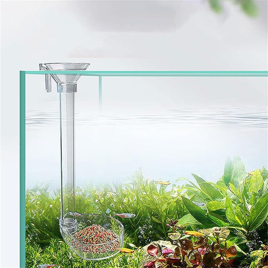 1 Set Aquarium Acrylic Feeding Tube Bowl Aquarium Shrimp Fishtank Acrylic Feeding Tools Anti-Drift Feeding Feeder, 22cm