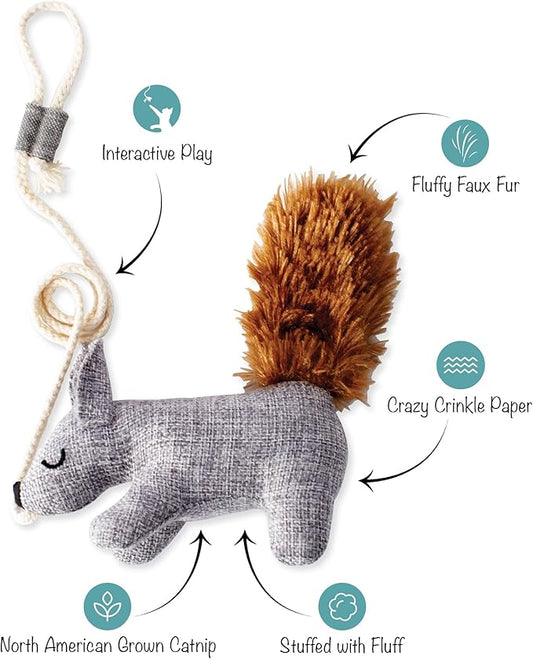 Fringe Studio ONE TUFF NUT Teaser Cat Toy, PetShop Collection (717001)