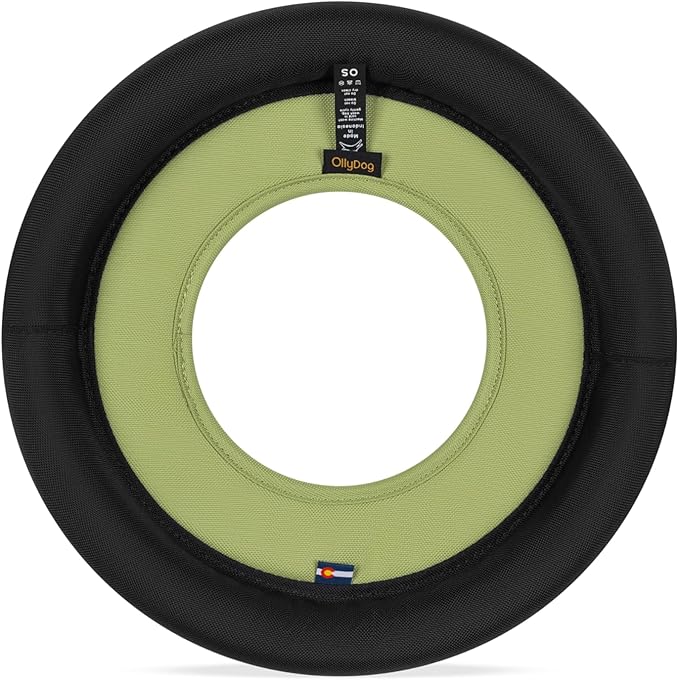 OllyDog Mini Super Flyer, Floating Dog Disc for Water Play – Soft Durable Dog Fetch Toy, Eco-Friendly Recycled Material, Gentle on Teeth, Lightweight Flying Disc for Medium, Small Dogs (Palm, 9")