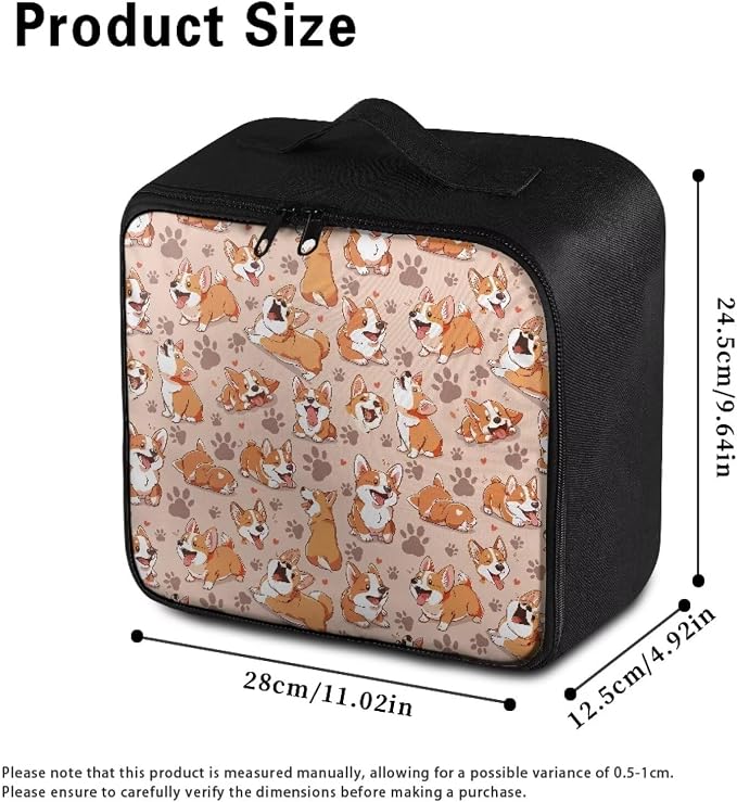 Rnyleeg First Aid Kit Bag Empty Cute Corgi Dog Medical Kit for Home Empty First Responder Bag Compact Lightweight Travel First Aid Pouch