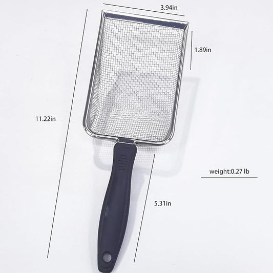 Cat Litter Scoop,Kitty Litter Scoop with Stainless Steel Mesh, 2.8mm Hole Scoop for Cat Litter,Chicken Coop Sand, Beach Sand