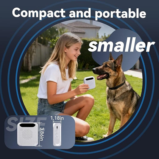 MALOK Anti Barking Device for Dogs, Ultrasonic Dog Bark Deterrent Devices with Adjustable Frequency & Range, Type-C Rechargeable Dog Barking Silencer for Walking, Yard Indoor & Outdoor Use